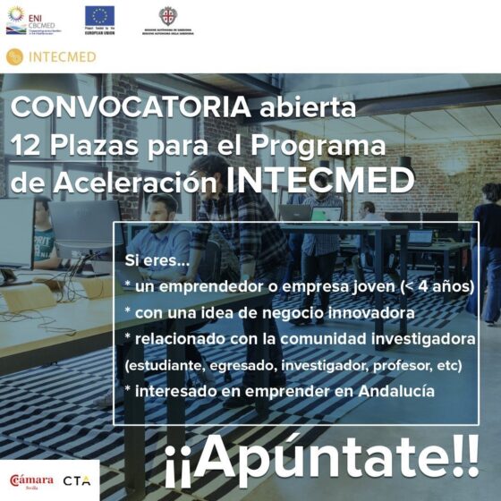 Abierta convocatoria INTECMED para emprendedores andaluces